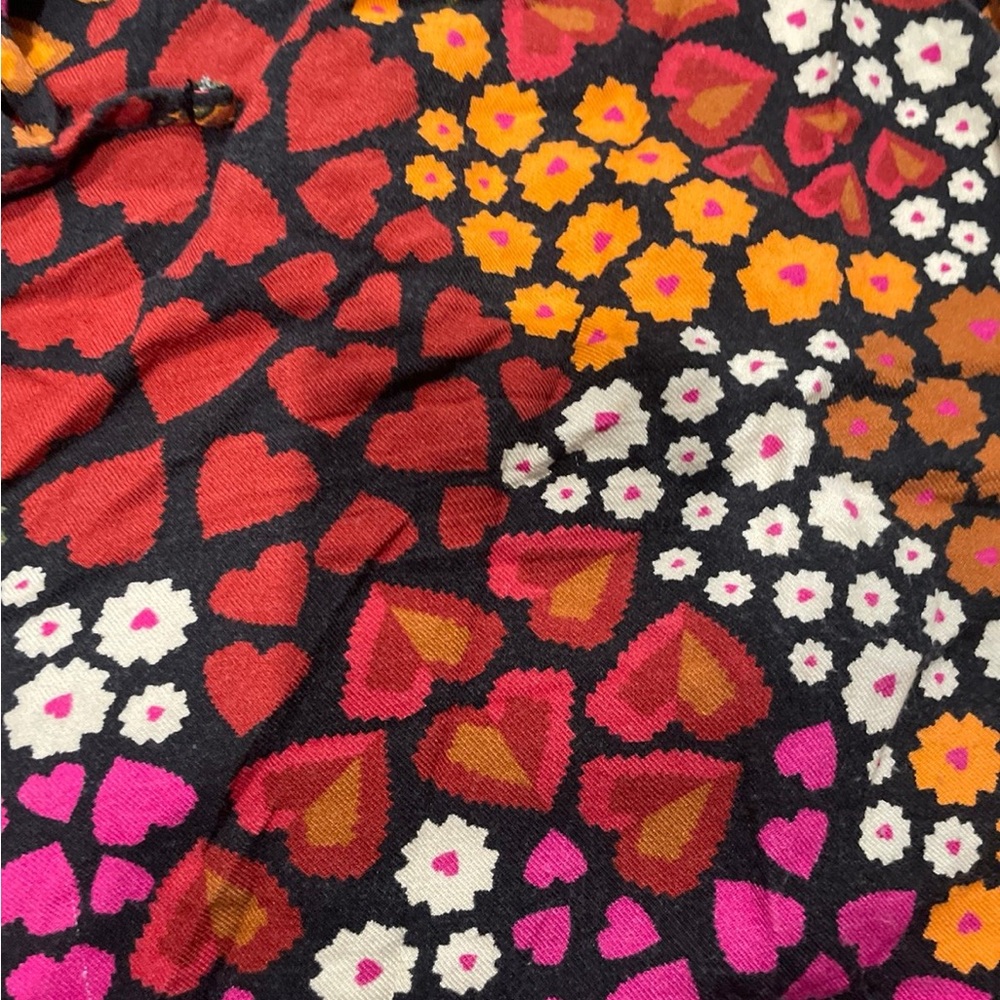 farm rio for anthropologie elodie cropped floral and heart pants size large - Picture 4 of 5